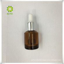 Cosmetic container empty beard oil 30ml frosted amber glass bottles for aluminium caps